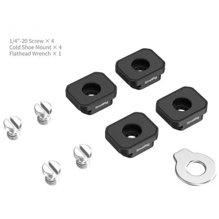 SmallRig 5472 - zestaw, 4x płytka montażowa z zimną stopką, śrubami 1/4
